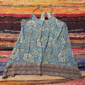 Paisley Patterned Fashion Tank Top